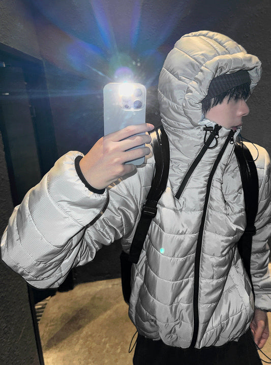 Tech Multi-Zipper Hooded Lightweight Padding
