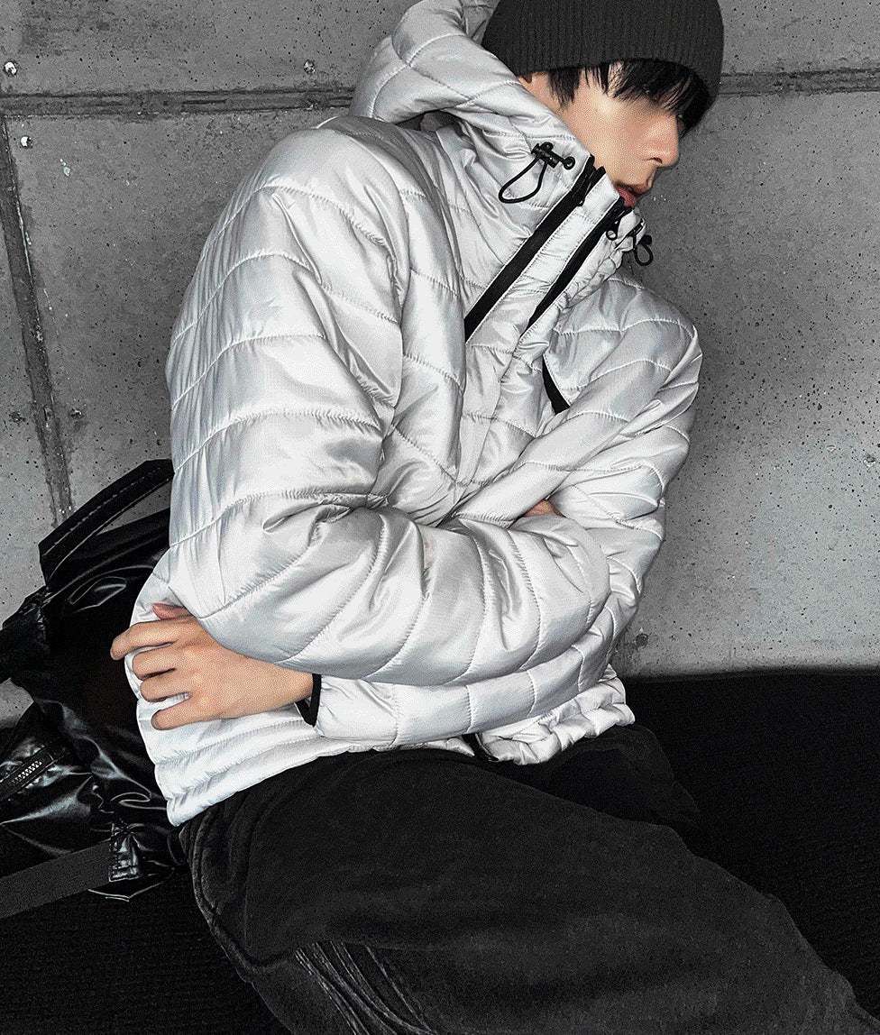 Tech Multi-Zipper Hooded Lightweight Padding