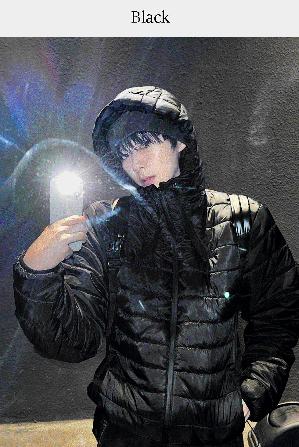 Tech Multi-Zipper Hooded Lightweight Padding