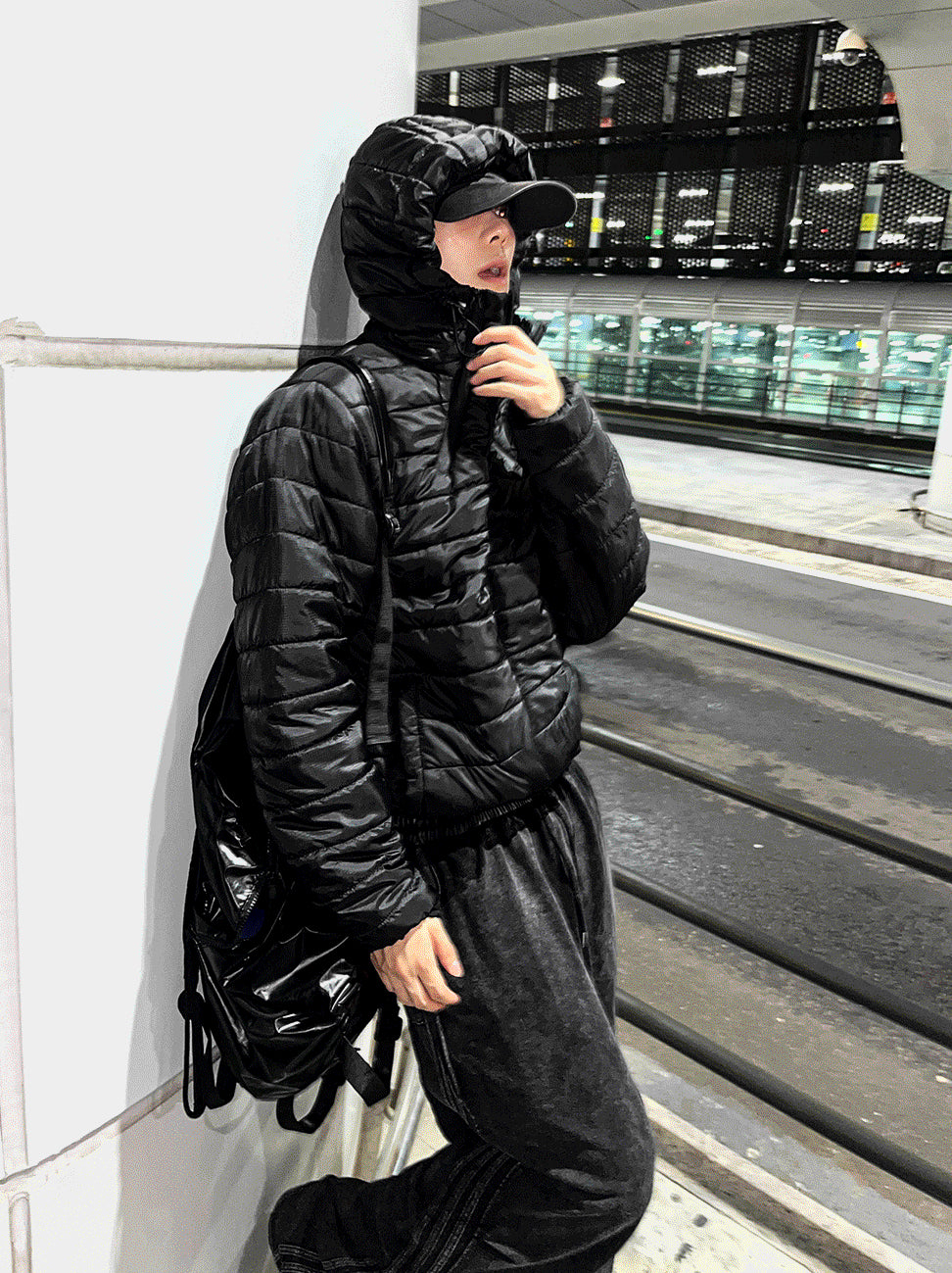 Tech Multi-Zipper Hooded Lightweight Padding