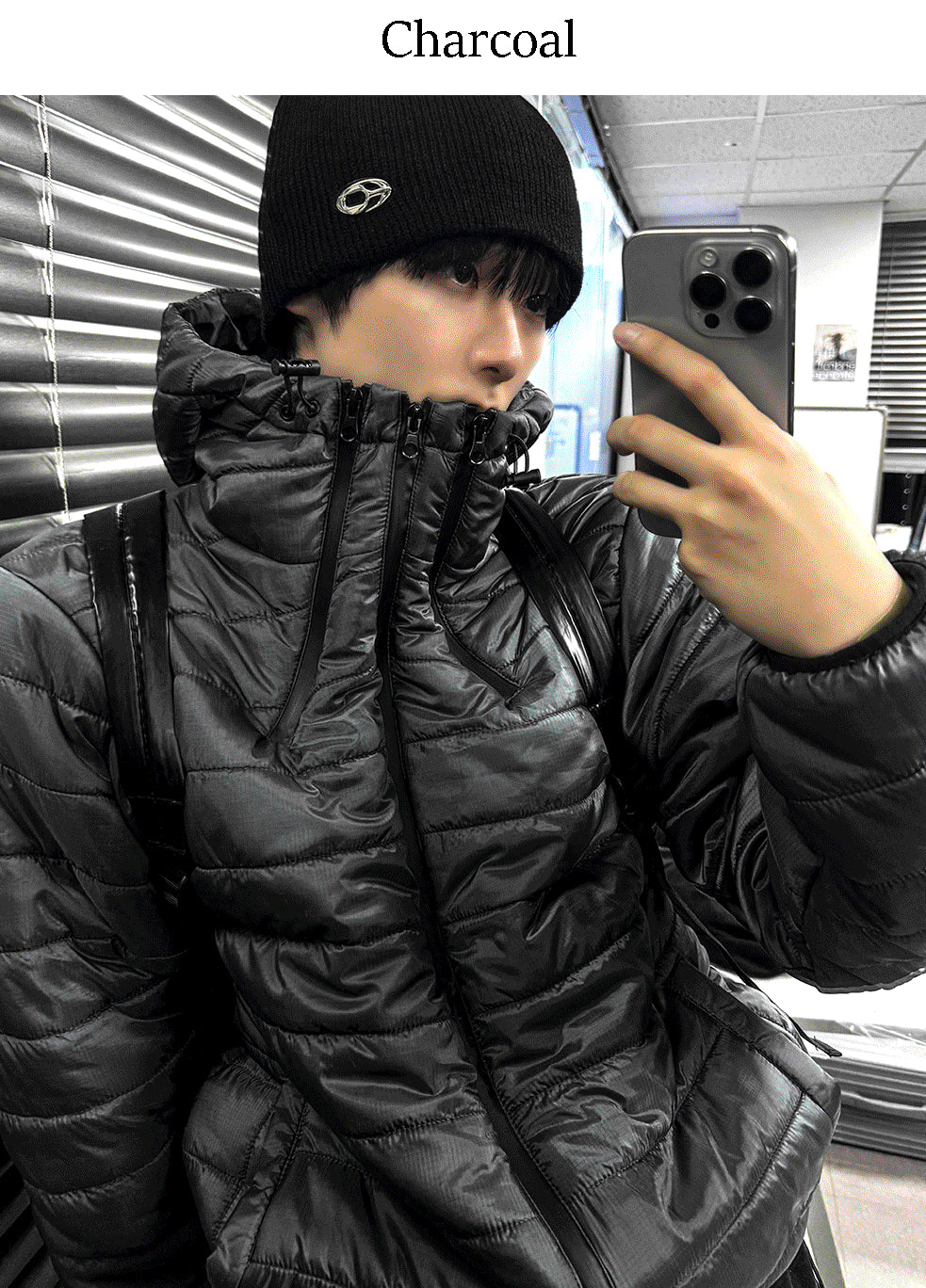 Tech Multi-Zipper Hooded Lightweight Padding