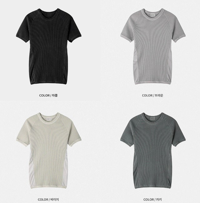 Pigment Muscle Fit Short Sleeve Knit