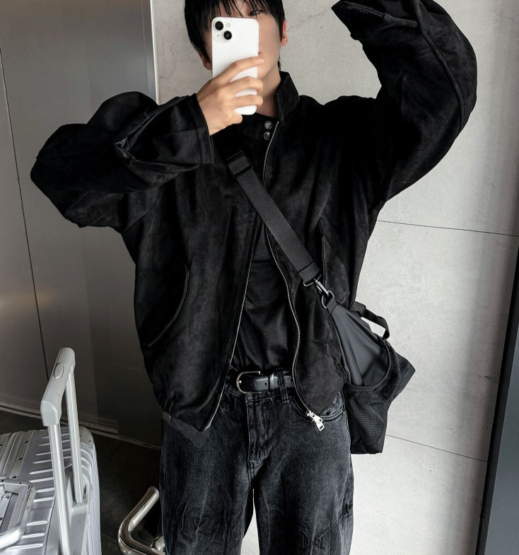 Deep Black Smoke Wide Denim Pants