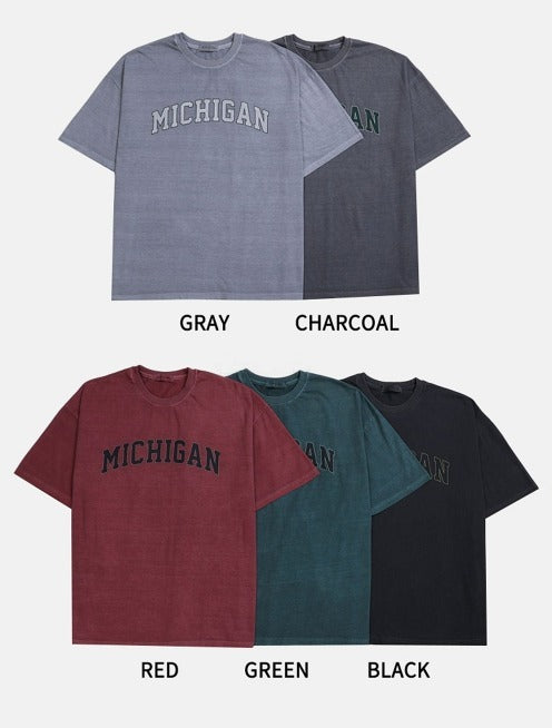 Washed Michigan Short Sleeve Tee