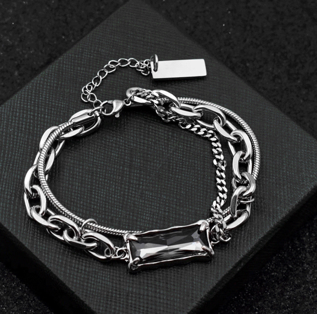 Layered Silver Bracelet