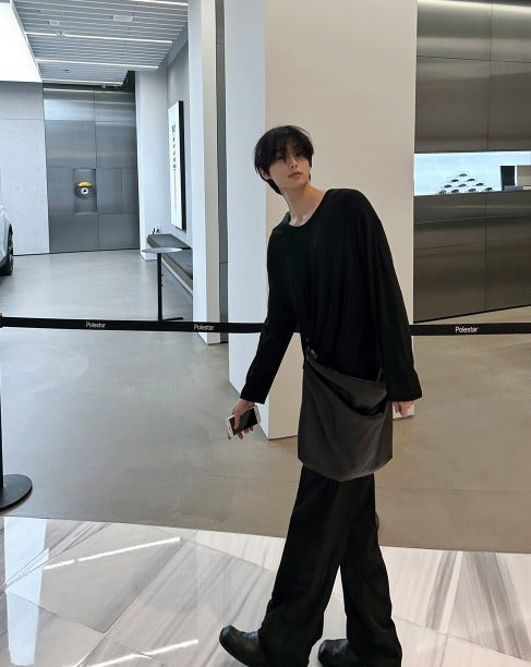 Peach U-neck T-shirt