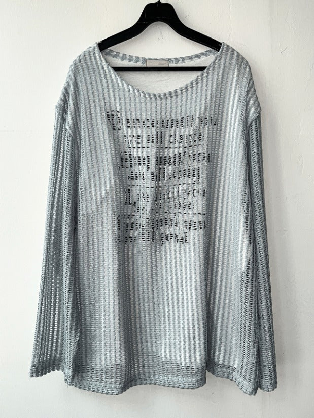 Munts Grunge Mesh Printed Knit