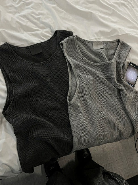 unisex pigment sleeveless shirt