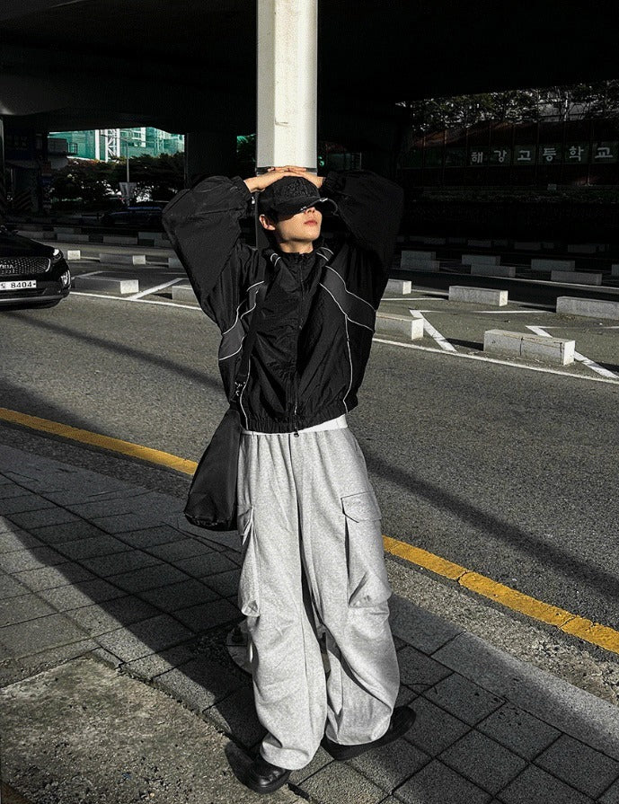 Cargo Pocket Wide Sweat Pants