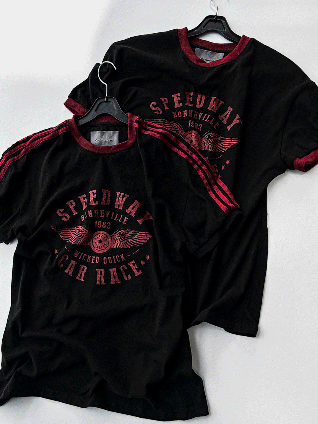 Printing Ringer Track Short Sleeve T-shirt