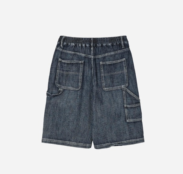 Cool Carpenter Sand Washing Half Denim Pants
