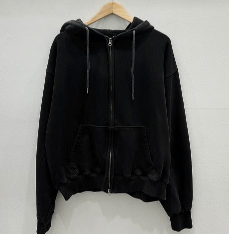 Pigment Washing Hoodie Zip-up