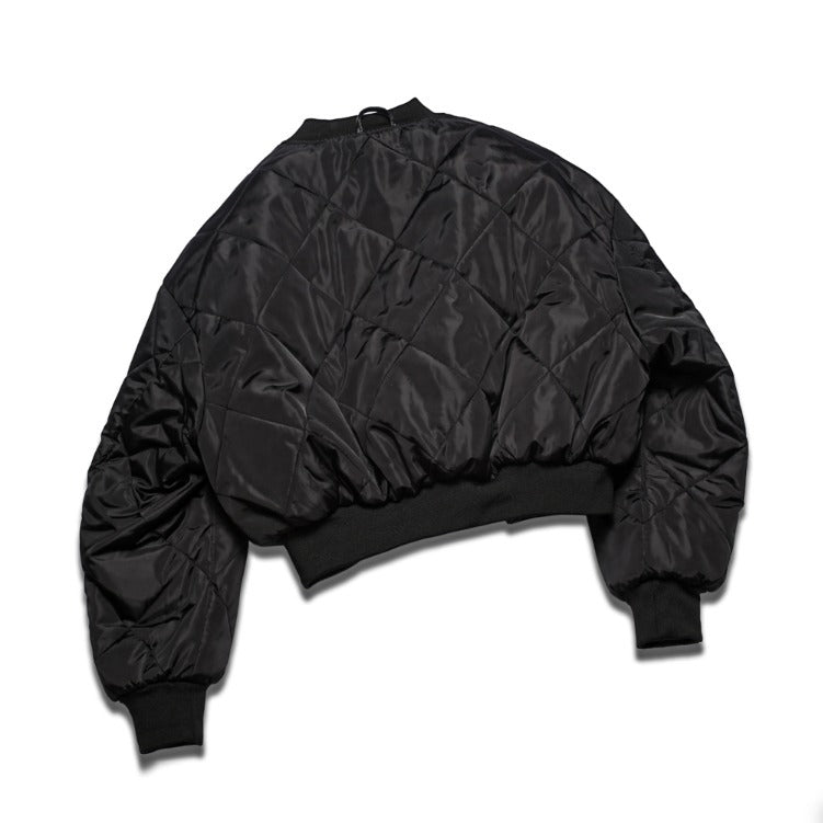 Dominic Vegan Leather Crop Aviation Jumper