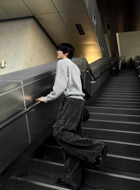 Corduroy Pigment-Dyed Cargo Training Pants