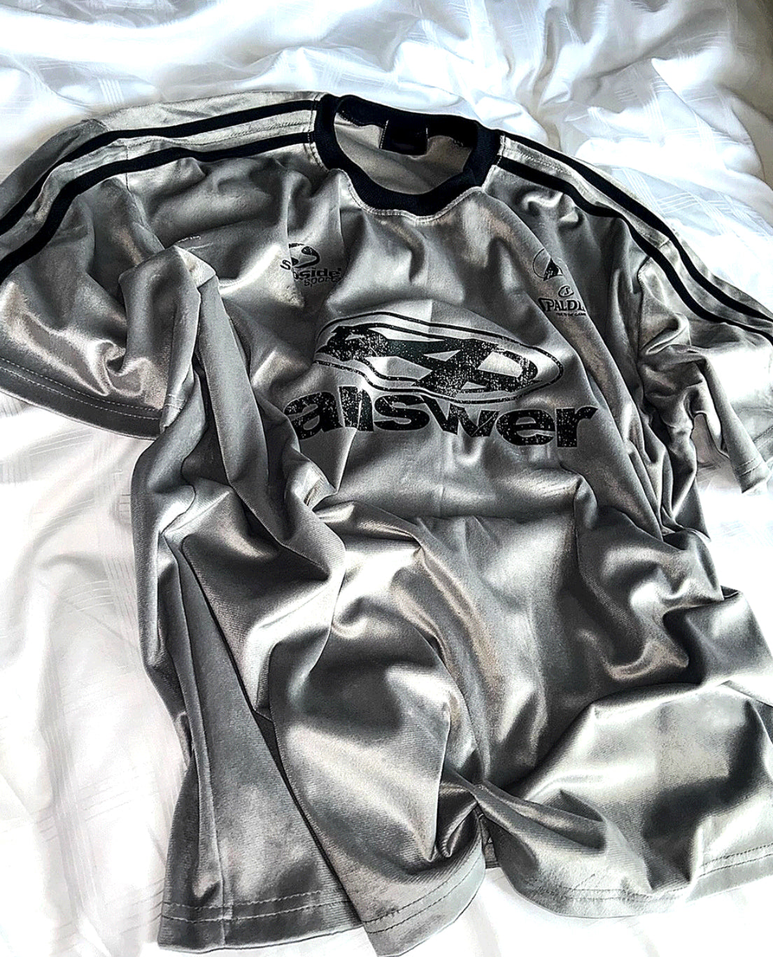 Perendi Velvet Track Round Short Sleeve Tee