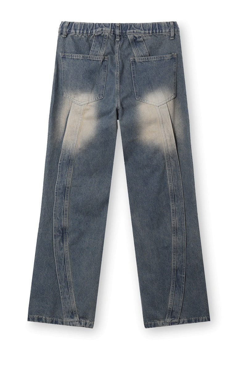 Shabey Banding Wave Washing Denim