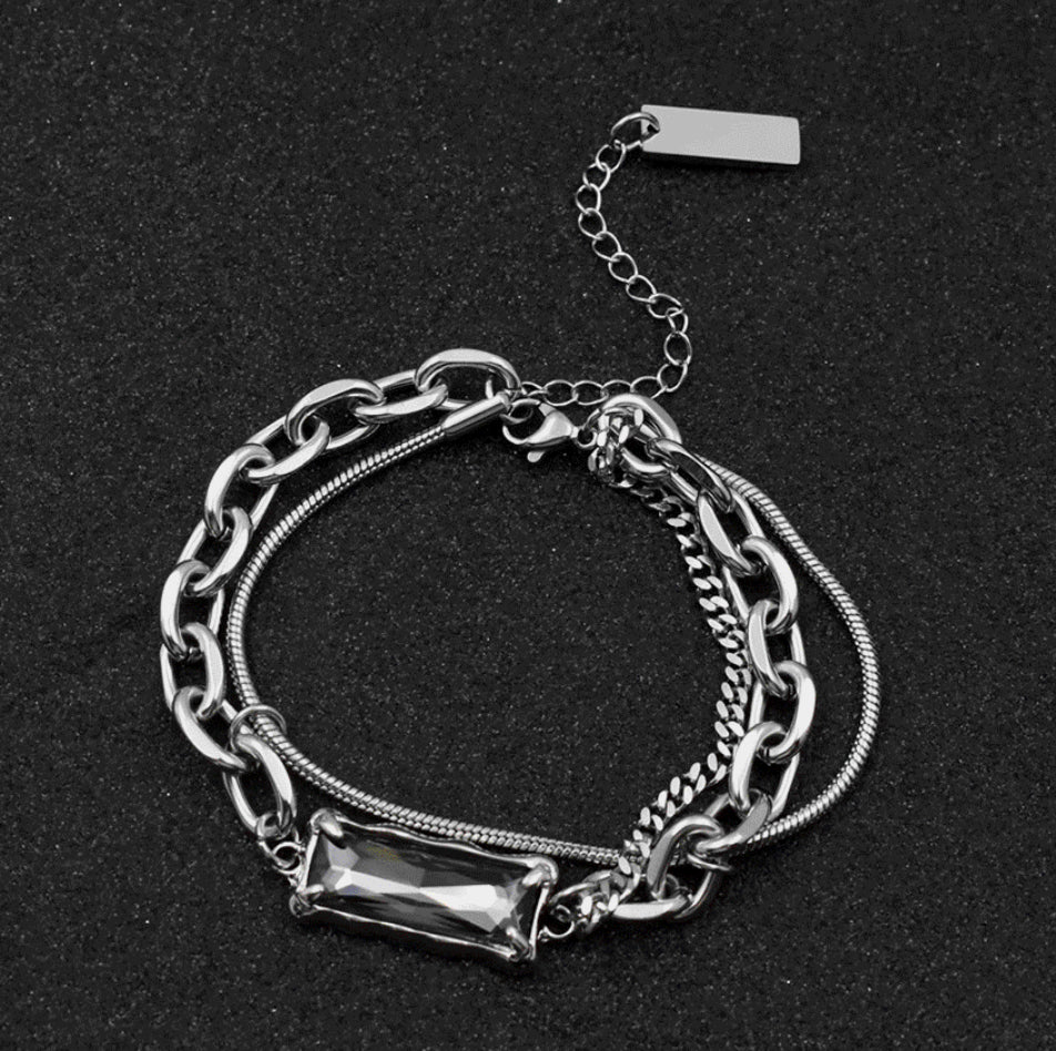 Layered Silver Bracelet