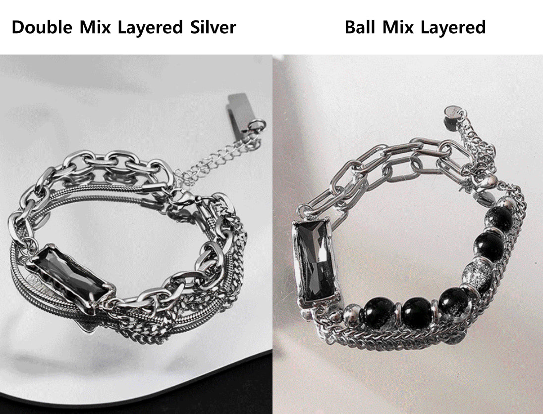 Layered Silver Bracelet