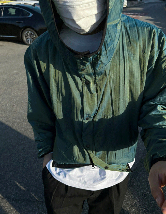 Bi-Wrinkle Hooded Windbreaker