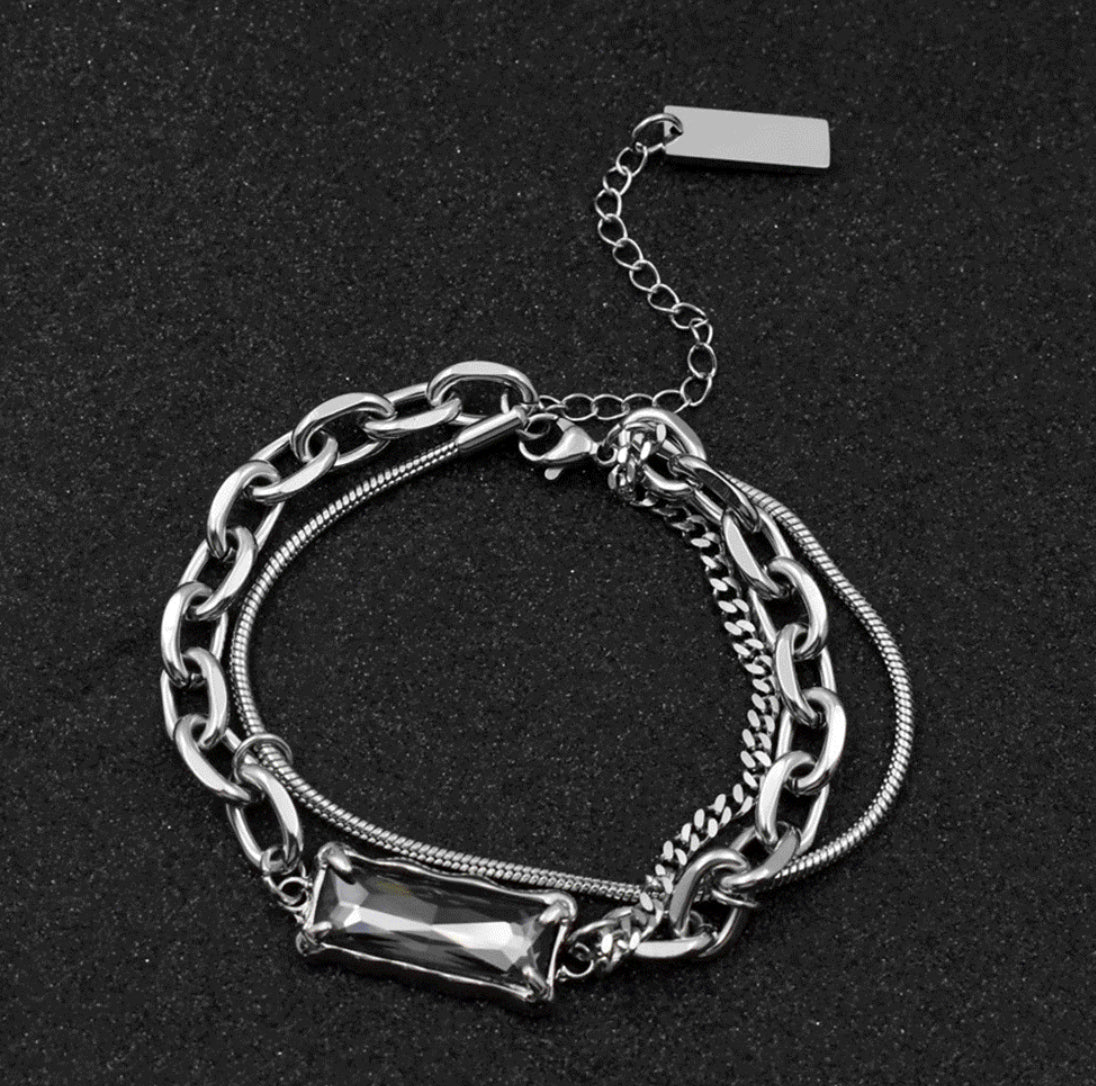 Layered Silver Bracelet