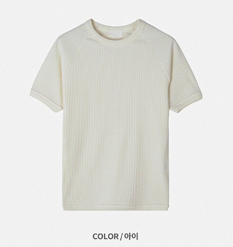 Muscle Fit Round Short-Sleeved Knitwear