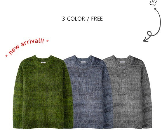 Two-tone brush round knitwear
