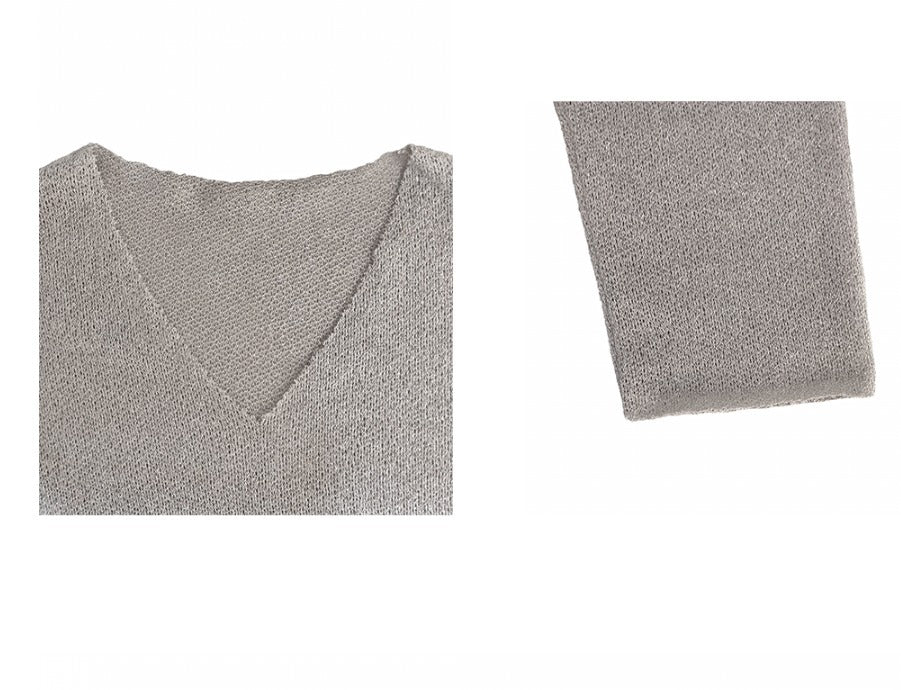 Kberin Linen V-neck knitwear