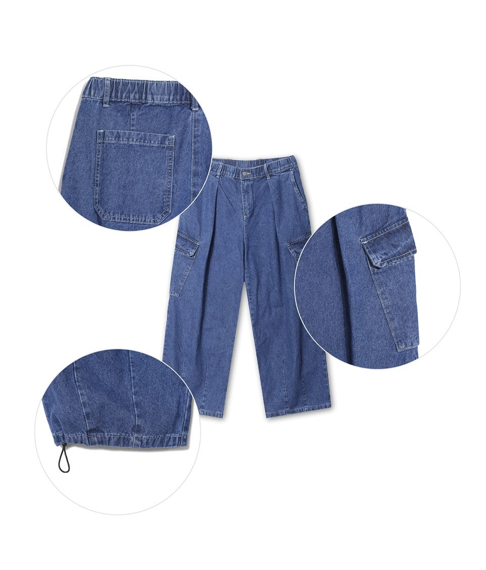 Pigment Balloon stitch Cargo Denim Pants