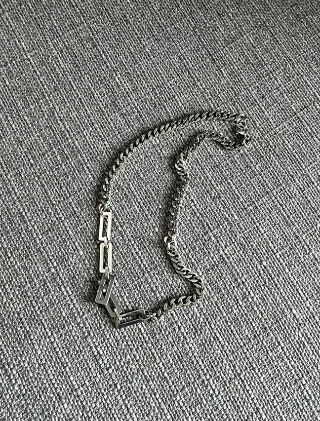 Square surgical neckclace