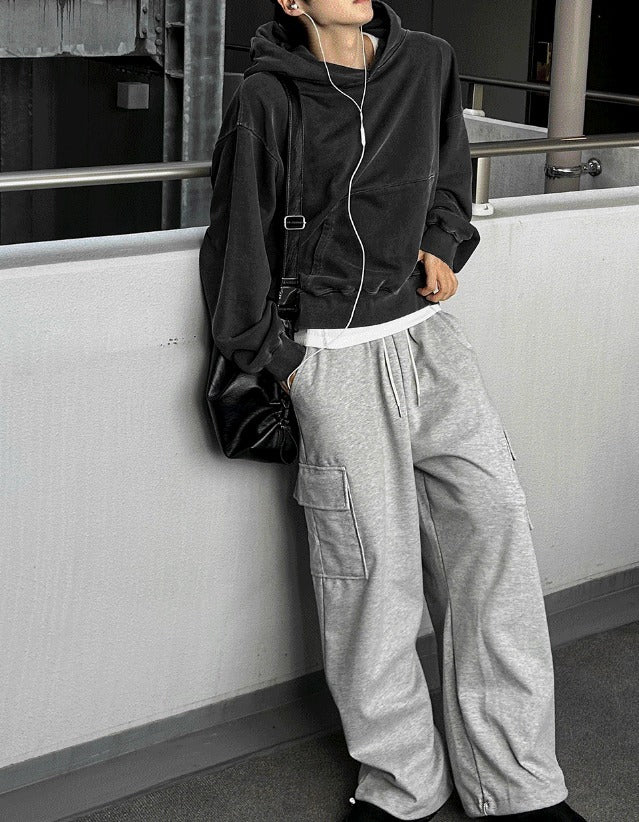 [COSYHARU公式]Cold-Weather Cargo Pants 関税・送料込み WIDE-LEG CARGO PARACHUTE TROUSERS - BLUE | COS