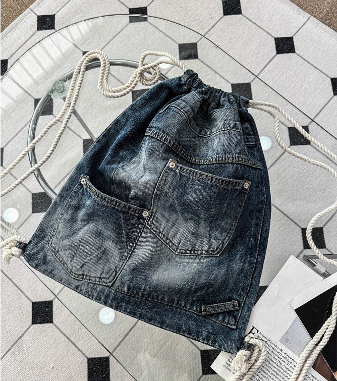 Lip Denim Pants Bag