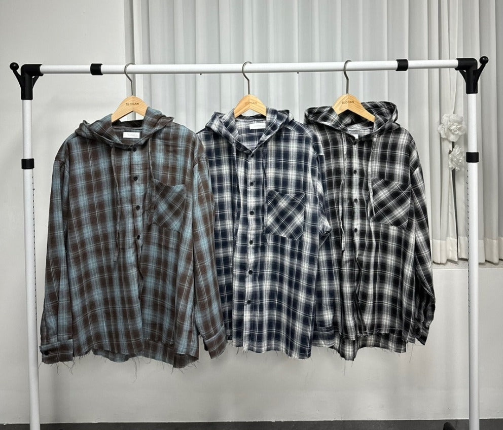 Blissfully Check Hood Shirt