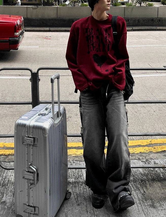 Black street knitwear