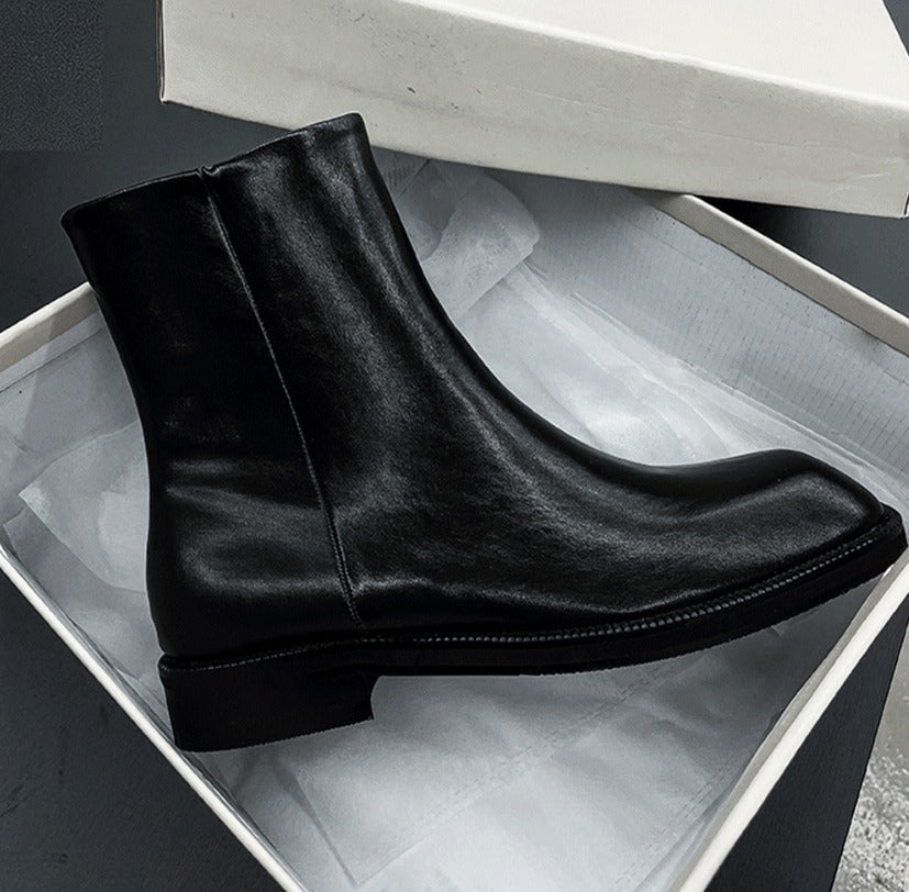 Cosyharu Zip-up Chelsea Boots