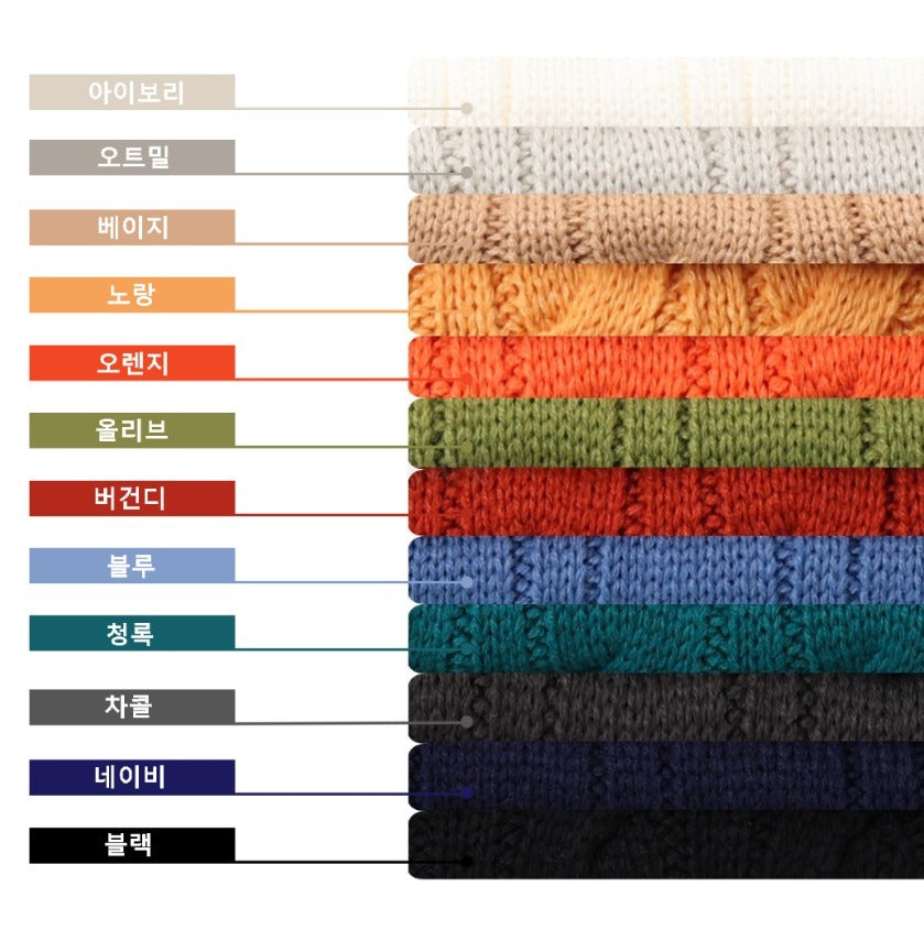 cable cosyharu semi-over knit