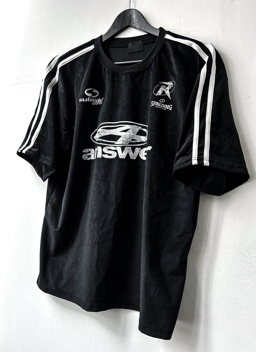 Perendi Velvet Track Round Short Sleeve Tee