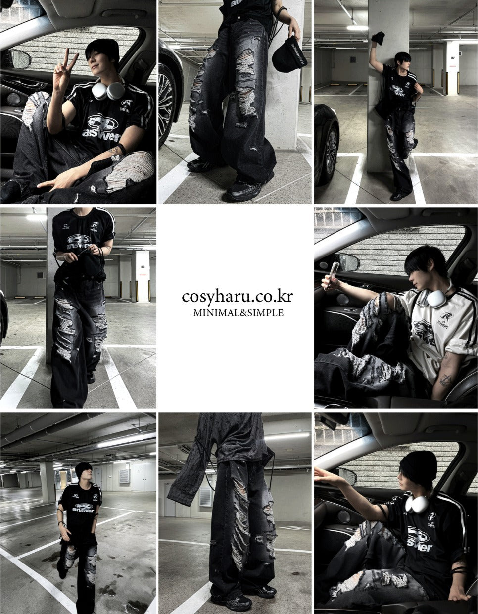 Denim Destroyed Pants