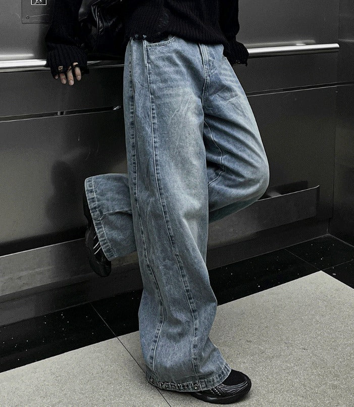 Nars Two Way Balloon Fit Folding Pintuck Denim Pants