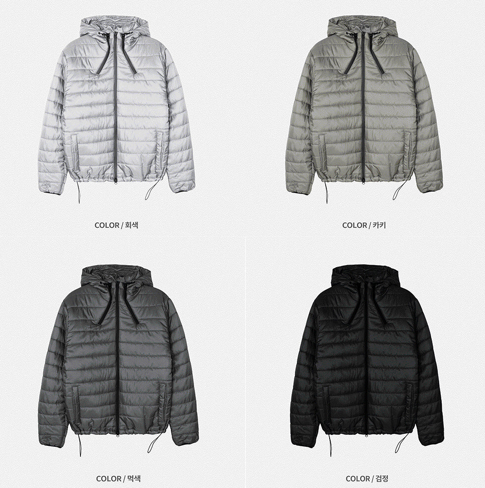 Tech Multi-Zipper Hooded Lightweight Padding