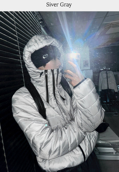 Tech Multi-Zipper Hooded Lightweight Padding