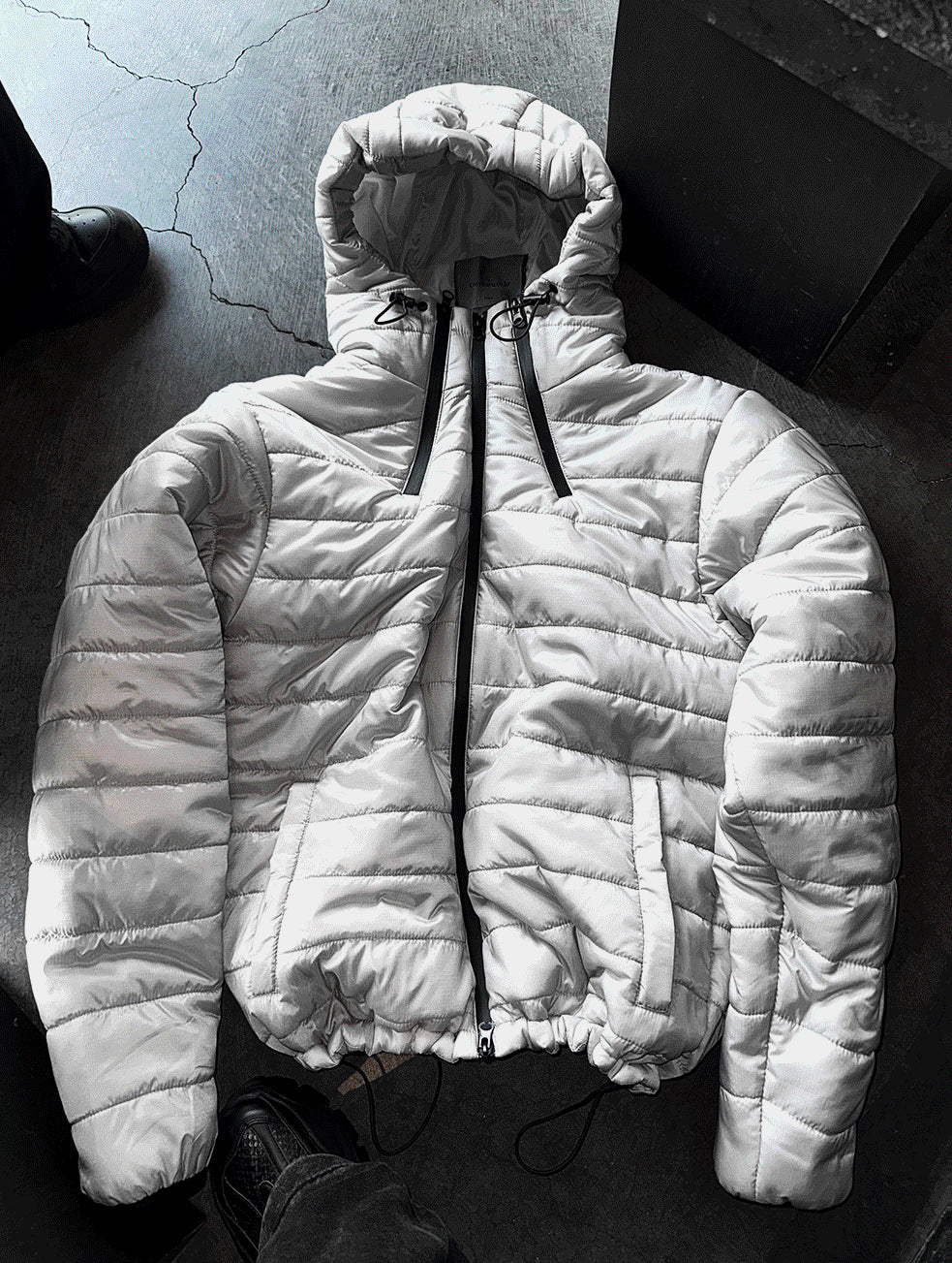 Tech Multi-Zipper Hooded Lightweight Padding