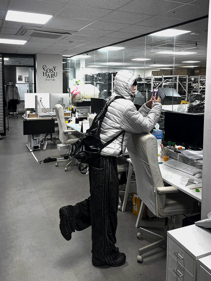 Tech Multi-Zipper Hooded Lightweight Padding