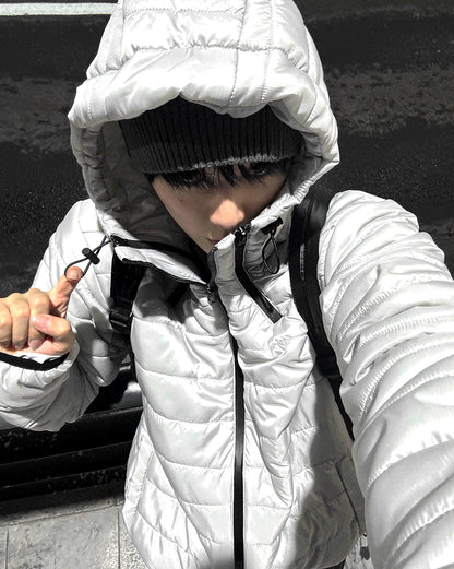 Tech Multi-Zipper Hooded Lightweight Padding