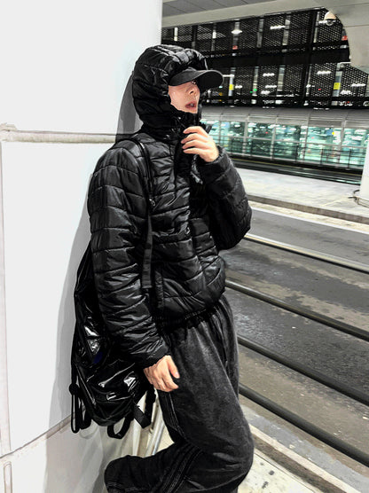 Tech Multi-Zipper Hooded Lightweight Padding