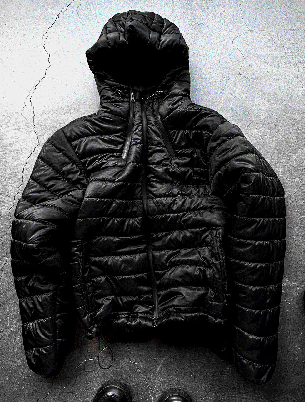 Tech Multi-Zipper Hooded Lightweight Padding