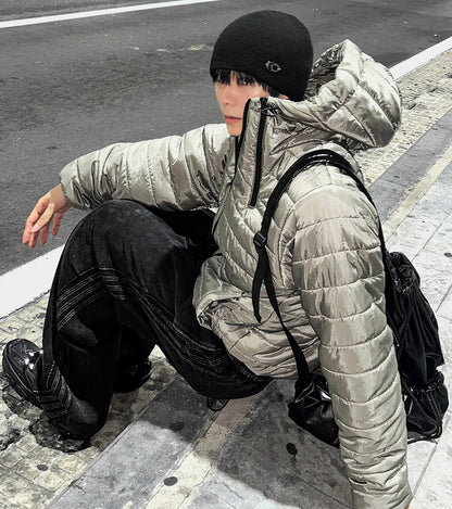 Tech Multi-Zipper Hooded Lightweight Padding