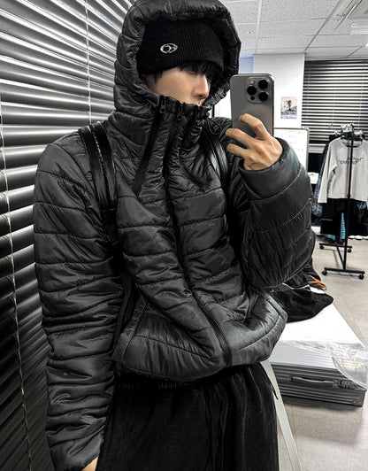 Tech Multi-Zipper Hooded Lightweight Padding