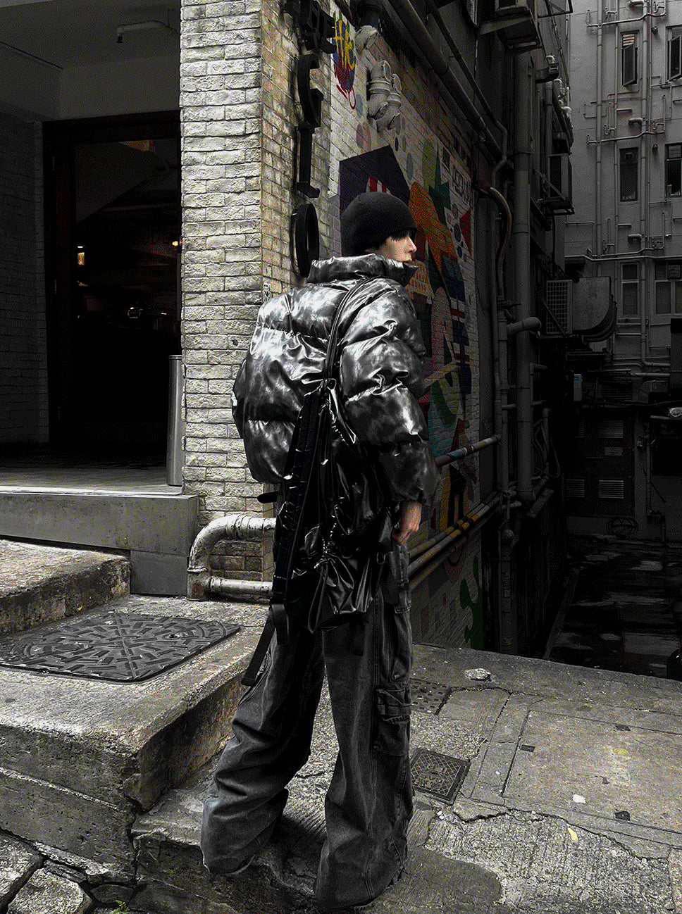 Dark Charcoal Metal Gray + Semi-Crop Banding Padding