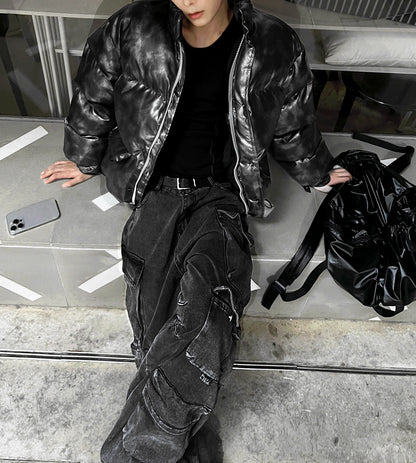 Dark Charcoal Metal Gray + Semi-Crop Banding Padding