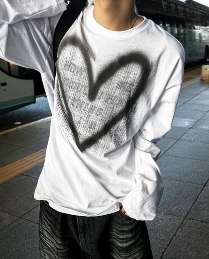 Hand Spray Brush Long Sleeve T-shirt